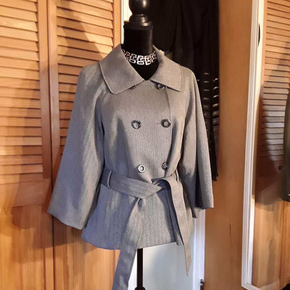 Herringbone Double-Breasted Blazer